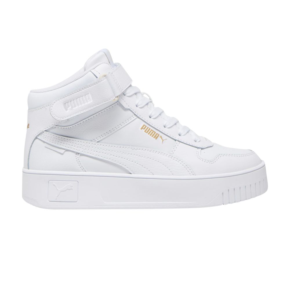 Pre-owned Puma Wmns Carina Street Mid 'white Gold'
