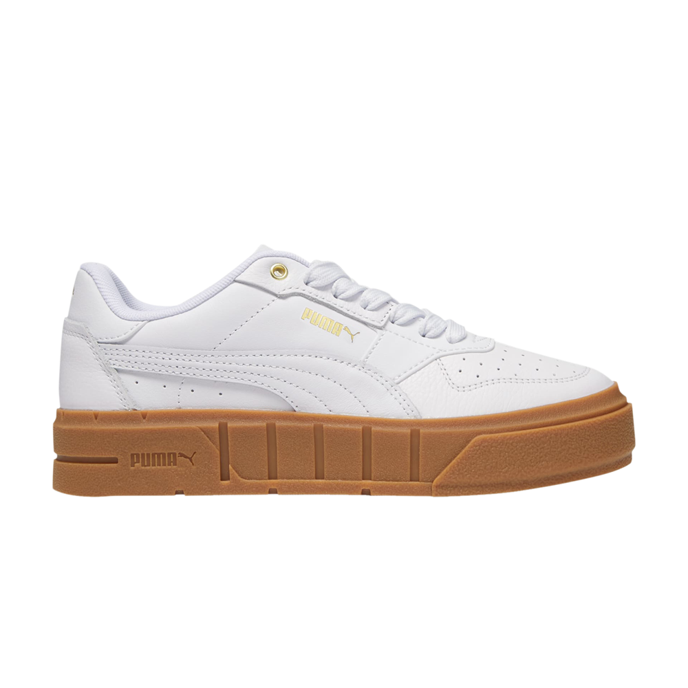 Pre-owned Puma Wmns Cali Court Leather 'white Gold Gum'