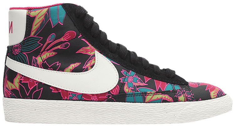 Nike Wmns Blazer Mid Aloha   Black Pink Force