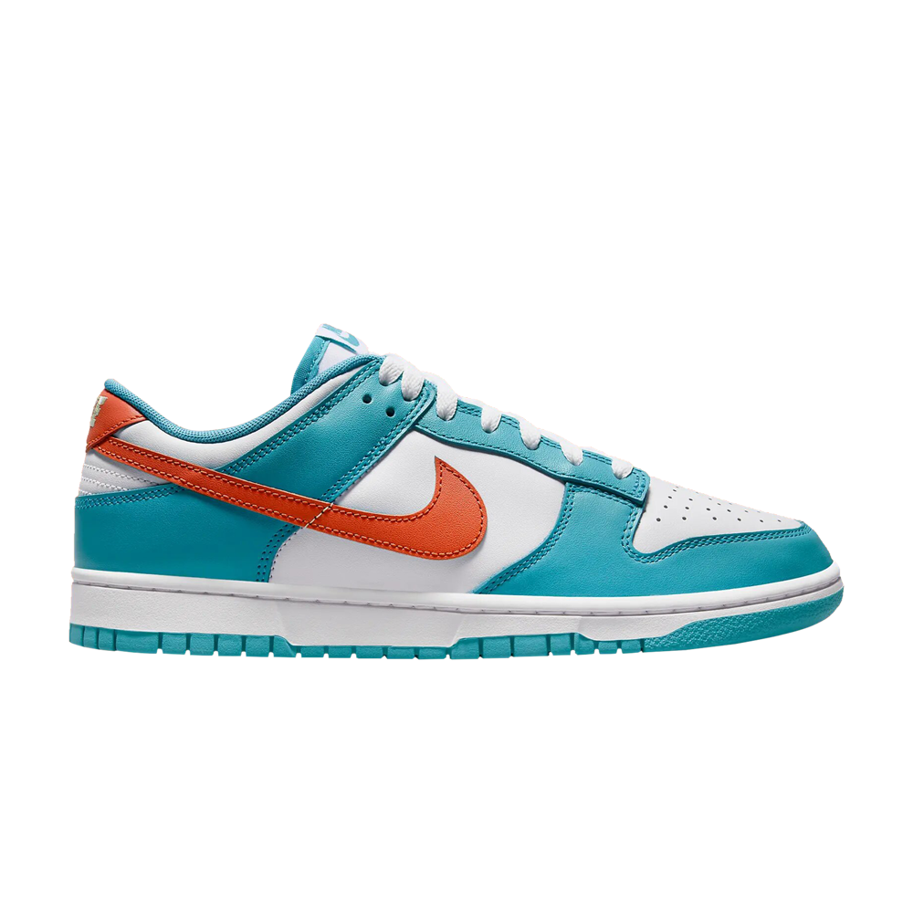 Pre-owned Nike Dunk Low 'miami Dolphins' In White