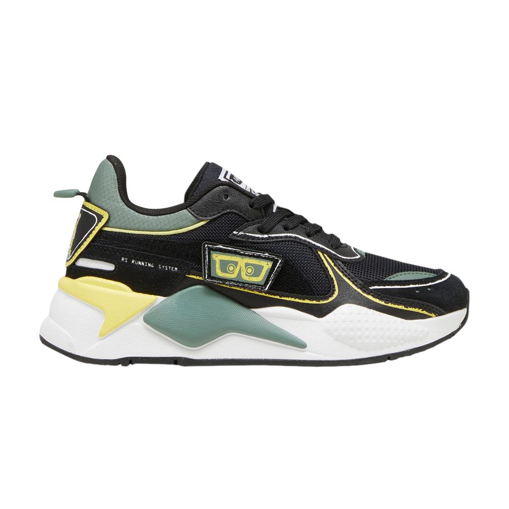 Pre-owned Puma Spongebob Squarepants X Rs-x Big Kid 'spongebob's Glasses' | Black | Kid's Size 6.5