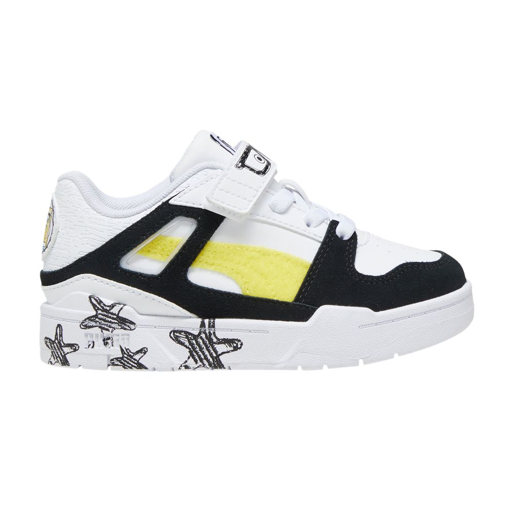 Pre-owned Puma Spongebob Squarepants X Slipstream Little Kid 'spongebob's Glasses' | White | Kid's Size 12.5