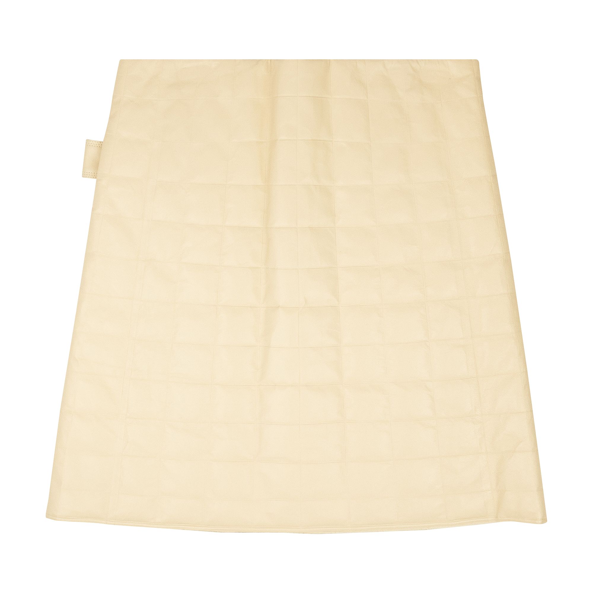 Pre-owned Bottega Veneta Checker Leather Skirt 'beige' | Cream | Women's Size 46