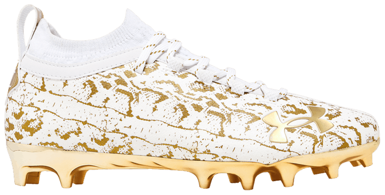 Gold under armour spotlight cleats hot sale