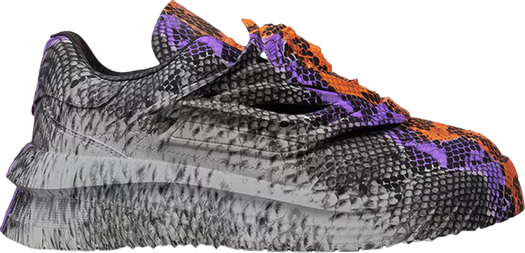 Versace Odissea Caged Rubber Medusa Sneaker 'Grey Orange Python'