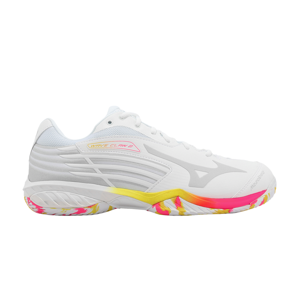 Pre-owned Mizuno Wave Claw 2 'white Pink Bolt Neon'