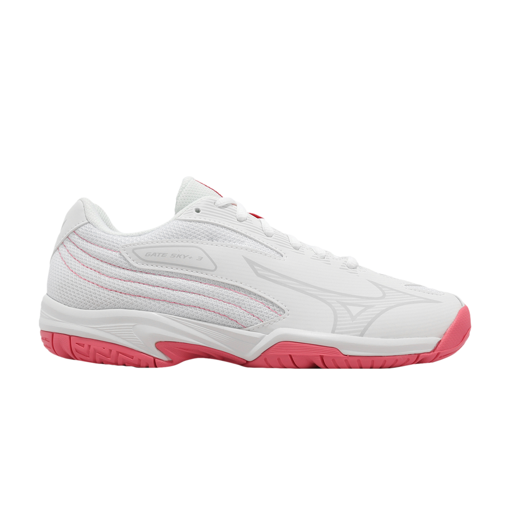 Pre-owned Mizuno Gate Sky Plus 3 Wide 'white High-vis Pink'