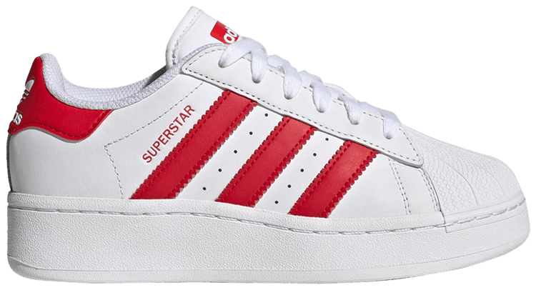 Adidas Superstar XLG Big Kid White Scarlet