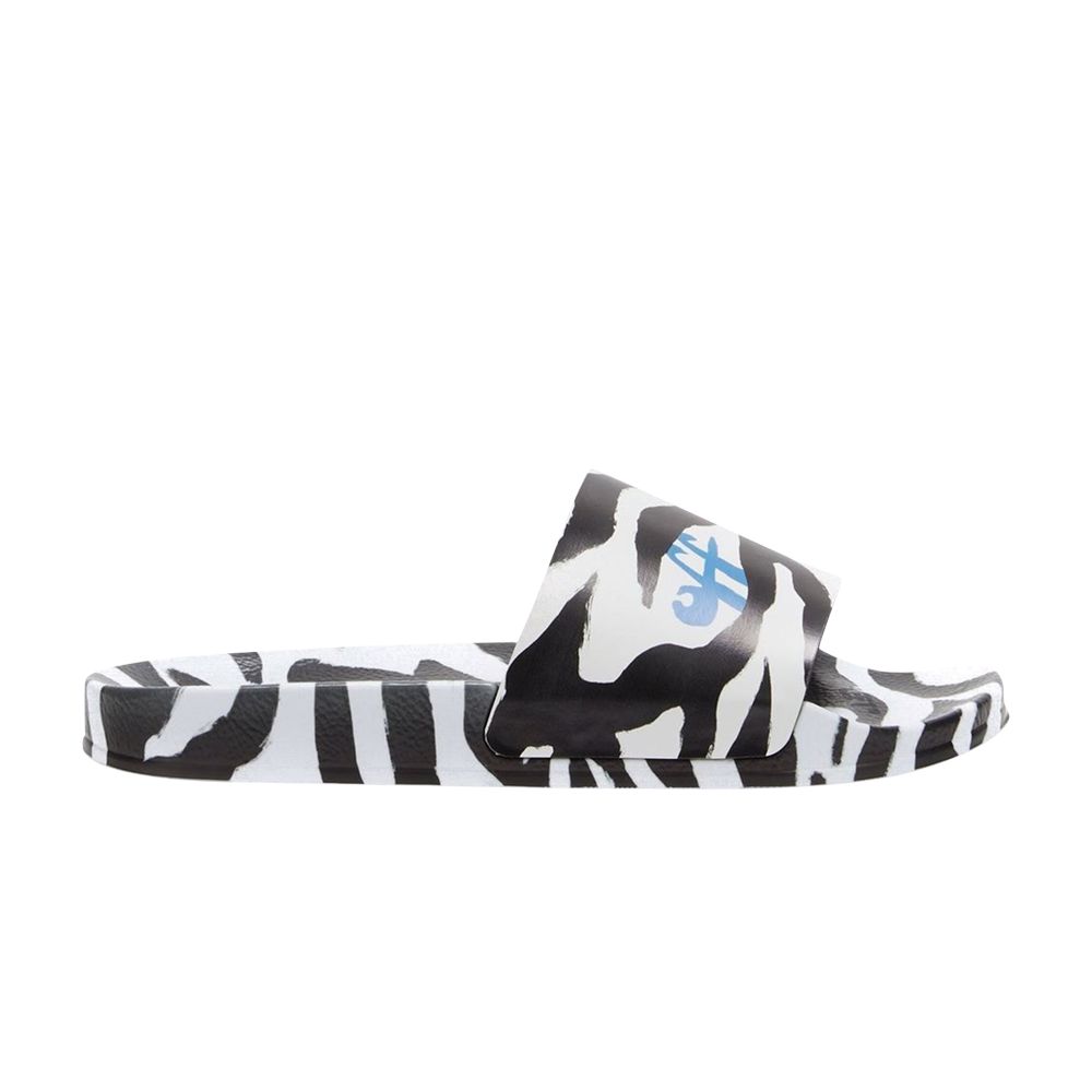 Pre-owned Off-white Wmns Pool Sliders 'zebra' | Women's Size 37