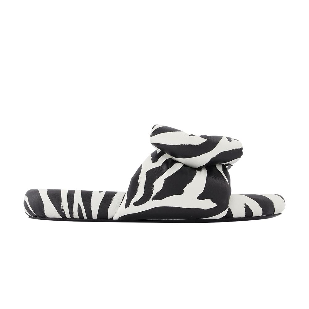 Pre-owned Off-white Wmns Padded Bow Sandal 'zebra' | Women's Size 39