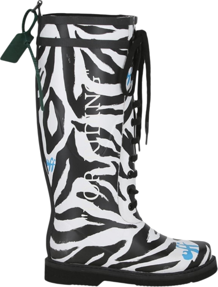 Off-White Wmns Rubber Boot 'For Riding - Zebra'