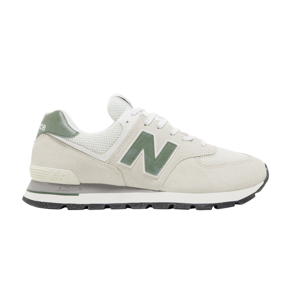 Pre-owned New Balance 574 Rugged 'white Green'