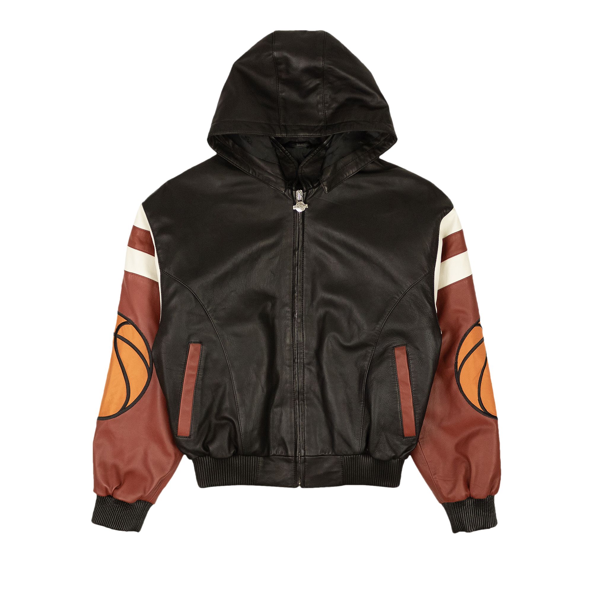 Pre-owned Just Don New York Basketball Leather Jacket 'black' | Men's Size S