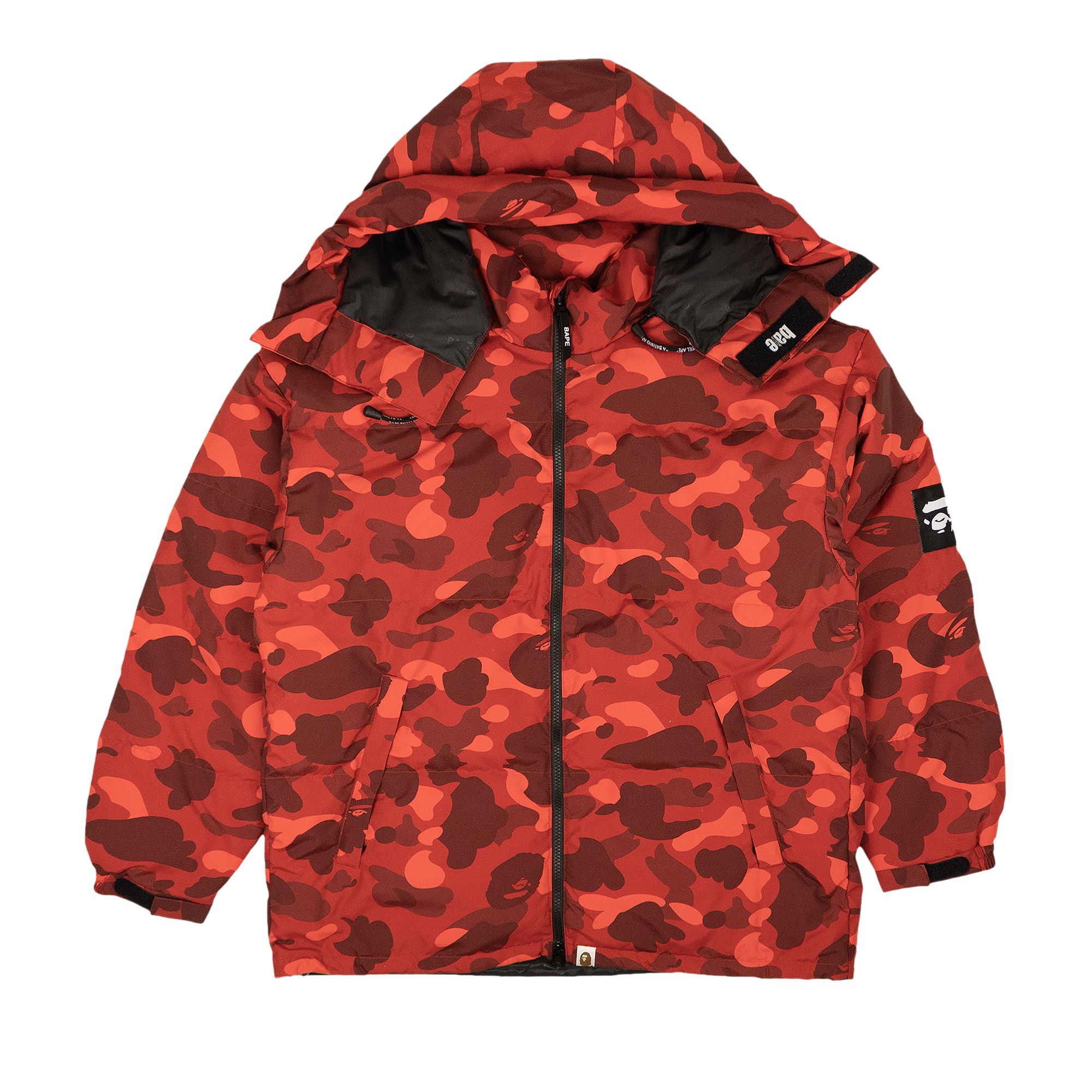 BAPE Color Camo Relaxed Fit Down Jacket 'Red' | Men's Size 2XL
