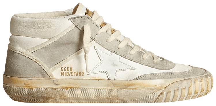 Golden Goose Mid Star 2 Ice Grey White