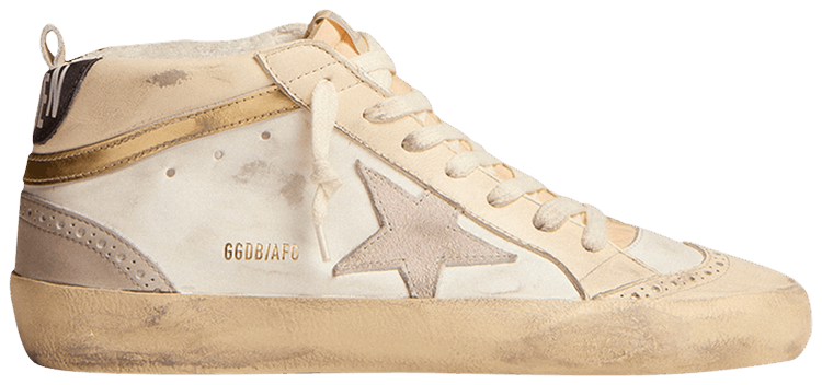 Golden Goose Wmns Mid Star 'Light Grey Gold'