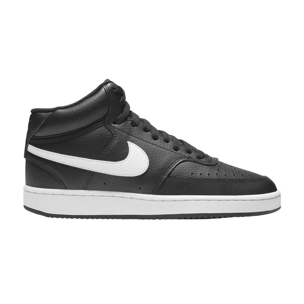 Pre-owned Nike Wmns Court Vision Mid 'black White'