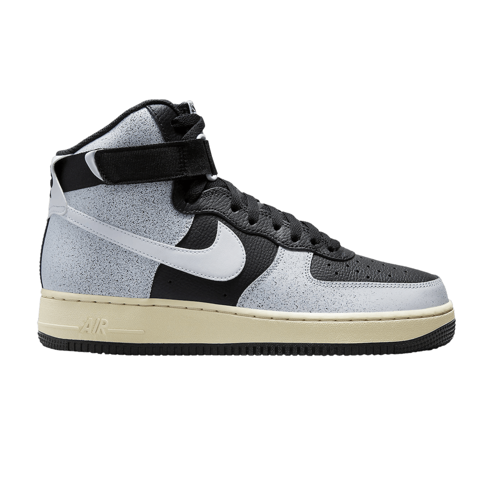 black and silver air force 1 high top