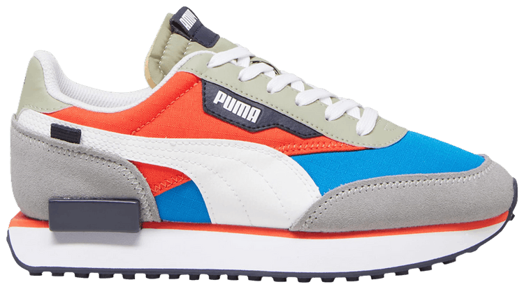Puma Future Rider Play On Big Kid Racing Blue Hot Heat