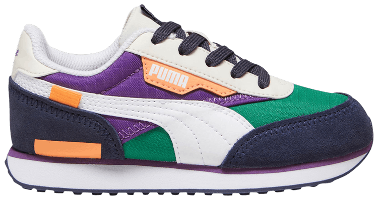 Puma Future Rider Play On Little Kid Archive Green Purple Pop