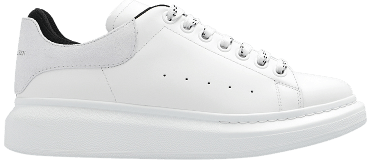 Size 11.0 Alexander McQueen Wmns Oversized Sneaker Double Heel Tab White Pale Lilac
