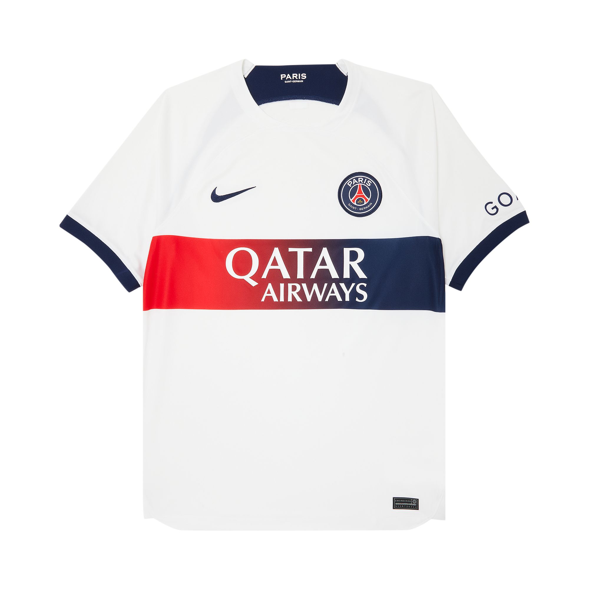 Nike Paris Saint-Germain Stadium Away Dri-FIT Jersey 'White/Midnight Navy' | Men's Size S