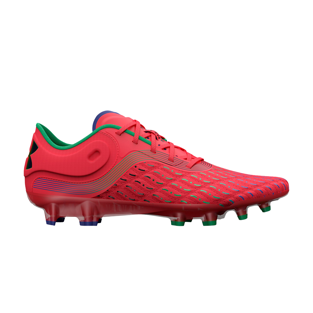 Pre-owned Under Armour Wmns Magnetico Elite 3 Fg 'beta Green Screen' In Red