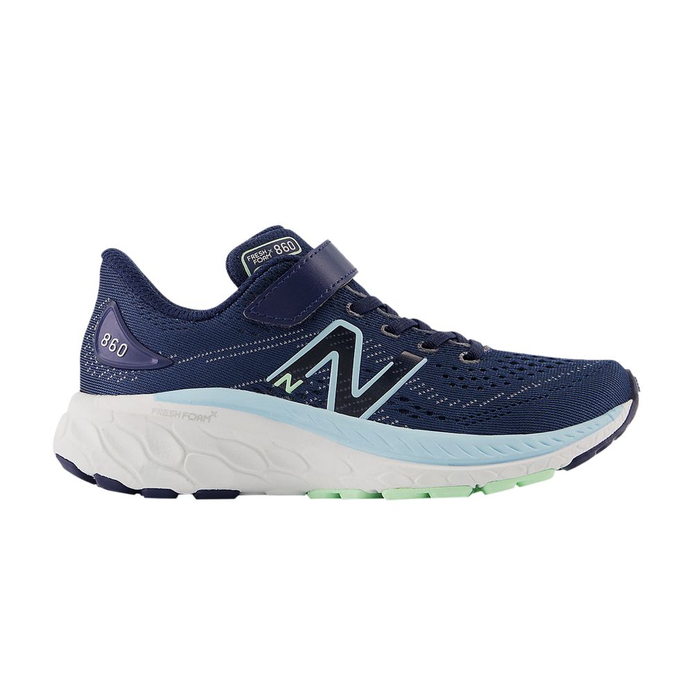 New Balance Fresh Foam X 860v13 Bungee Lace Top Strap Little Kid Wide 'Navy Bleach Blue' | Kid's Size 12 - PA860N13-W