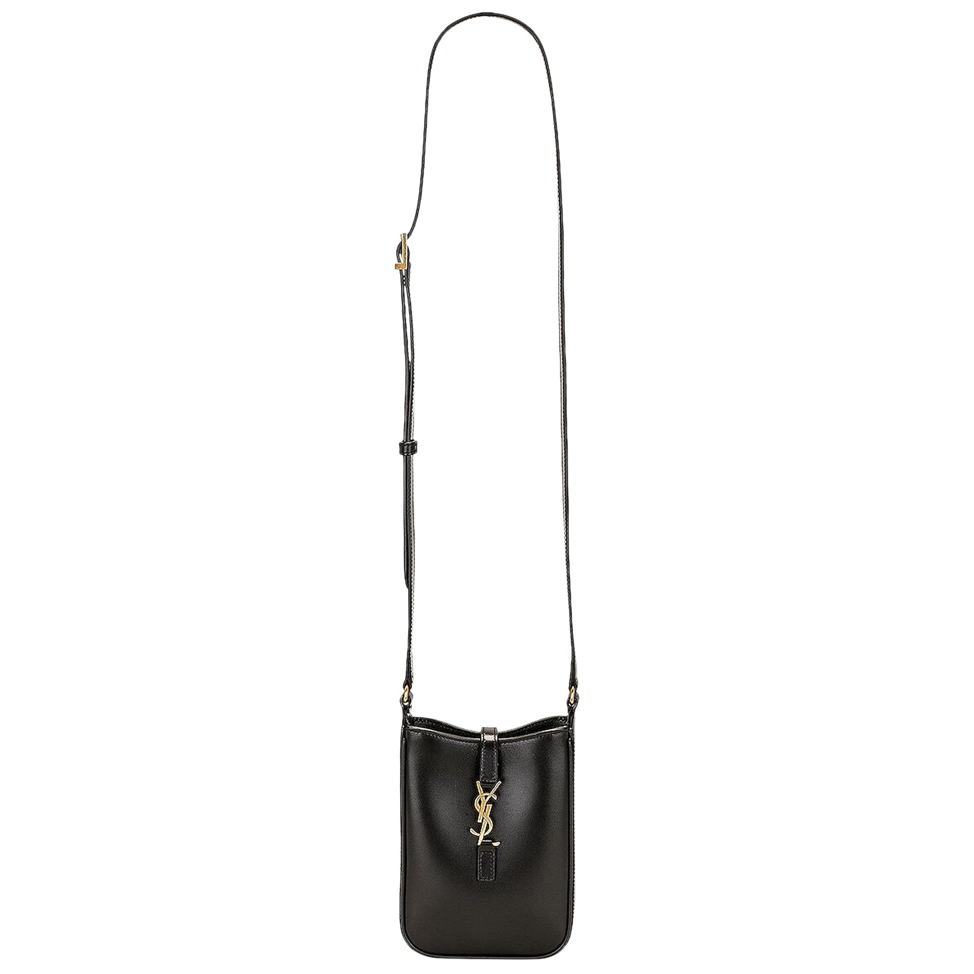 Pre-owned Saint Laurent Mini Le 5 A 7 Pouch Bag 'black'
