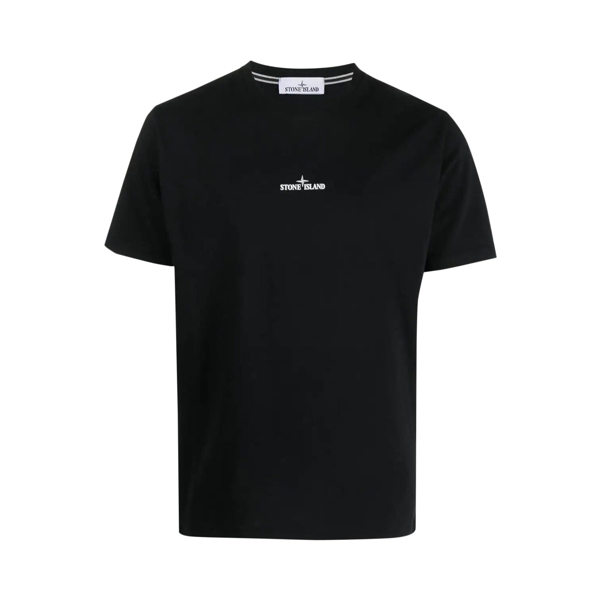 Pre-owned Stone Island Embroidered T-shirt 'black'