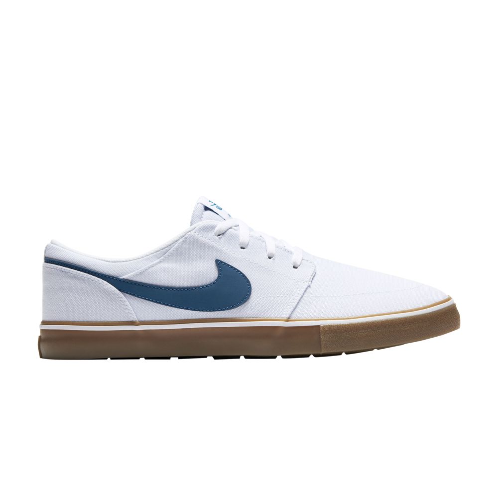 Nike Portmore 2 Solar Canvas SB 'White Industrial Blue Gum' | Men's Size 7.5 - 880268-149
