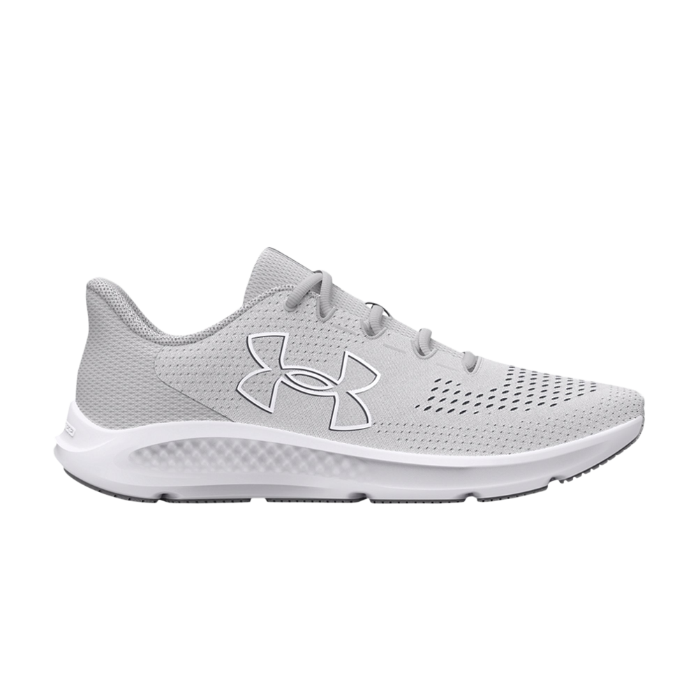 Pre-owned Under Armour Wmns Charged Pursuit 3 'big Logo - Halo Grey White'