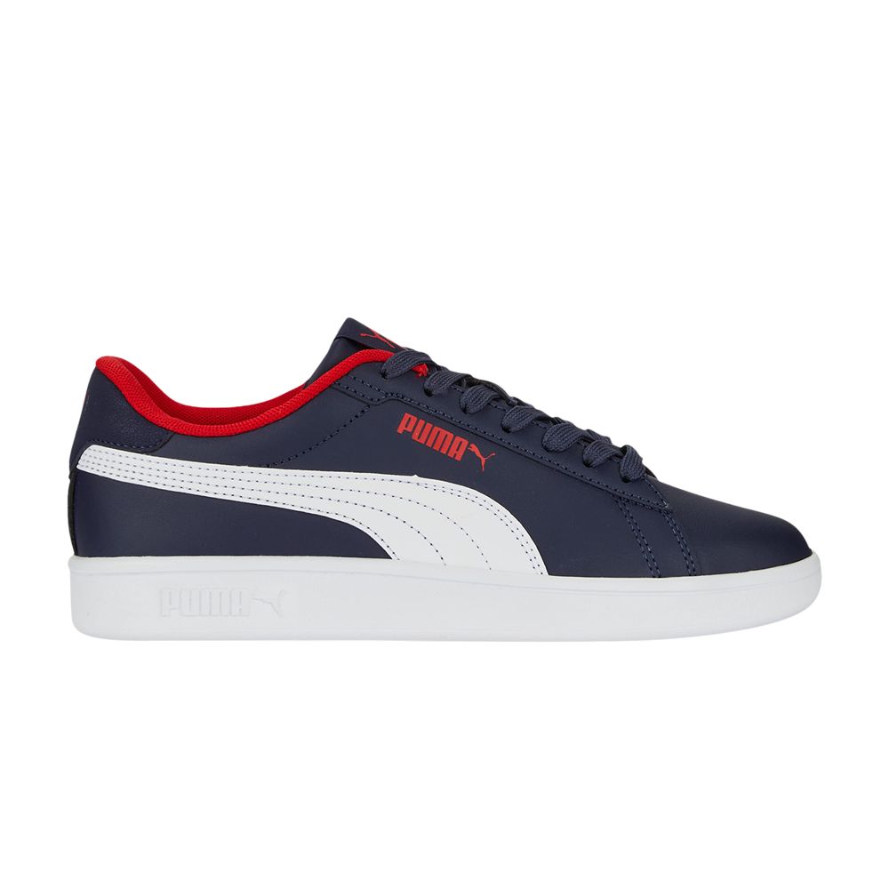 Pre-owned Puma Smash 3.0 Leather Big Kid 'navy Red' | Blue | Kid's Size 4