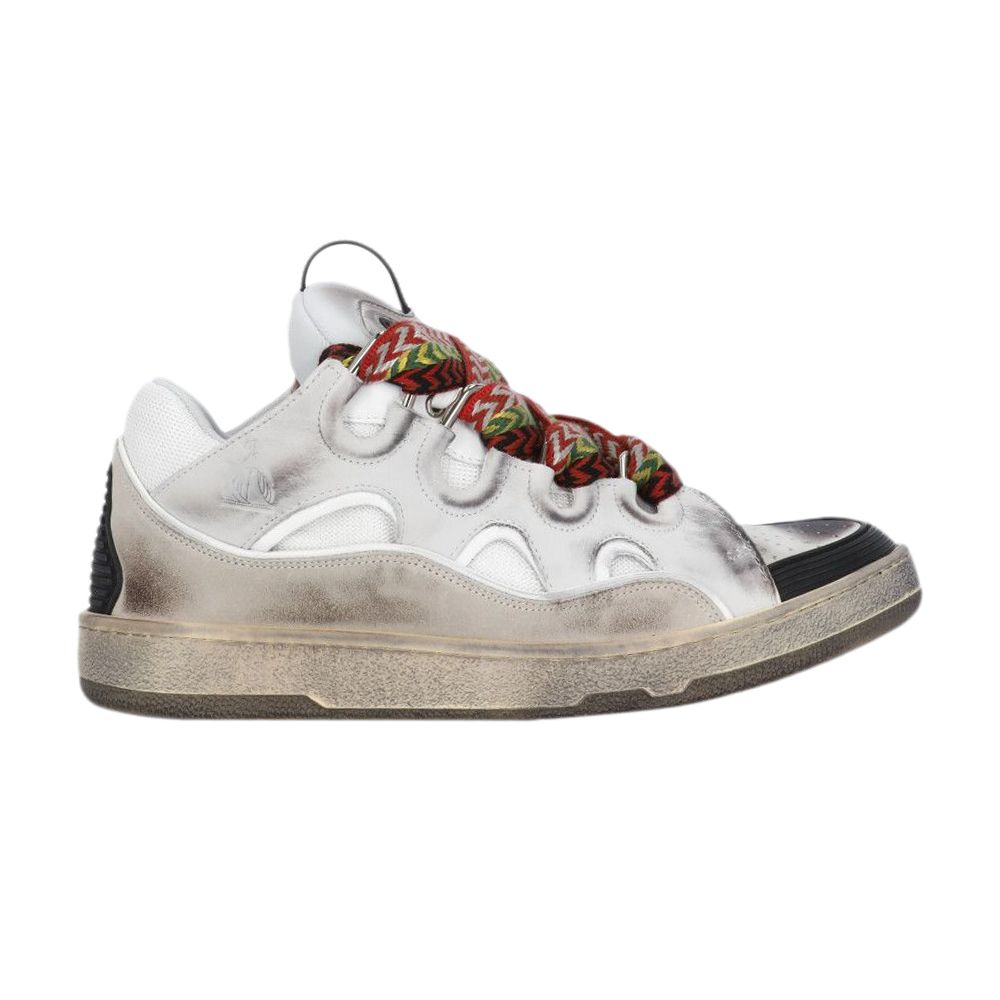 Pre-owned Lanvin Wmns Curb Sneakers 'distressed - White Black' | Women's Size 39