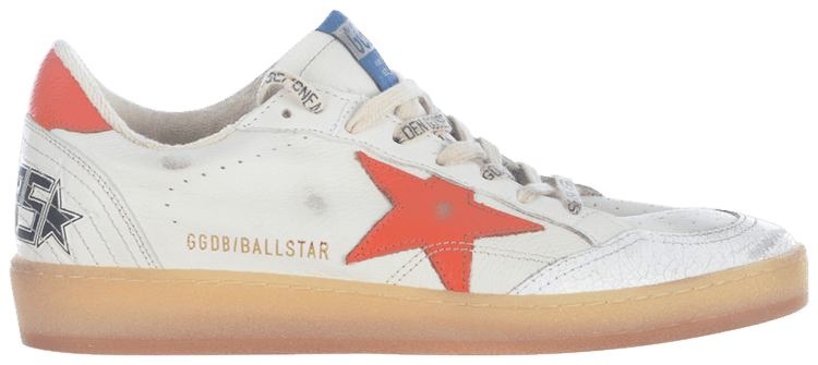 Golden Goose Ball Star White Orange