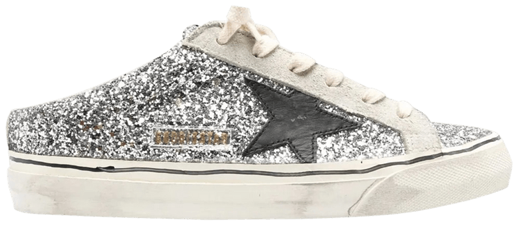 Golden Goose Wmns Superstar Sabot Silver Ice Black