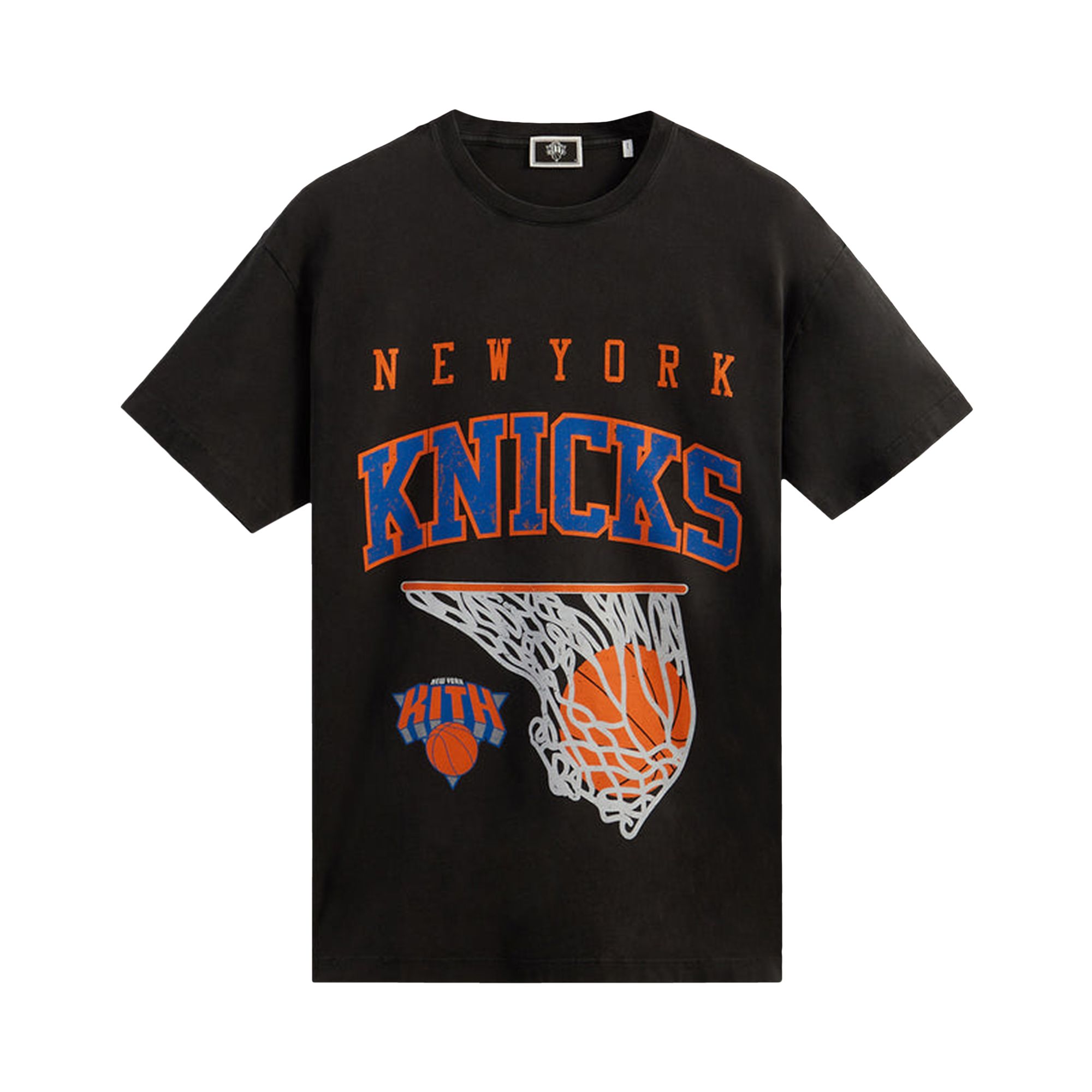 Pre-owned Kith For New York Knicks Basketball Vintage Tee 'black' | Men's Size L
