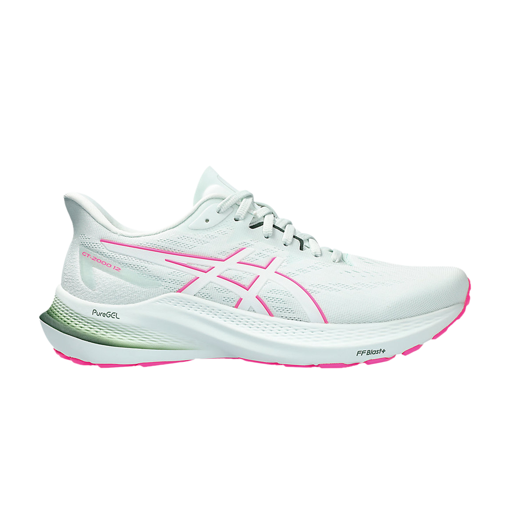 Pre-owned Asics Wmns Gt 2000 12 Wide 'pure Aqua Pink' In White