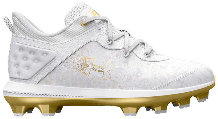 Under Armour Harper 8 TPU GS White Metallic Gold