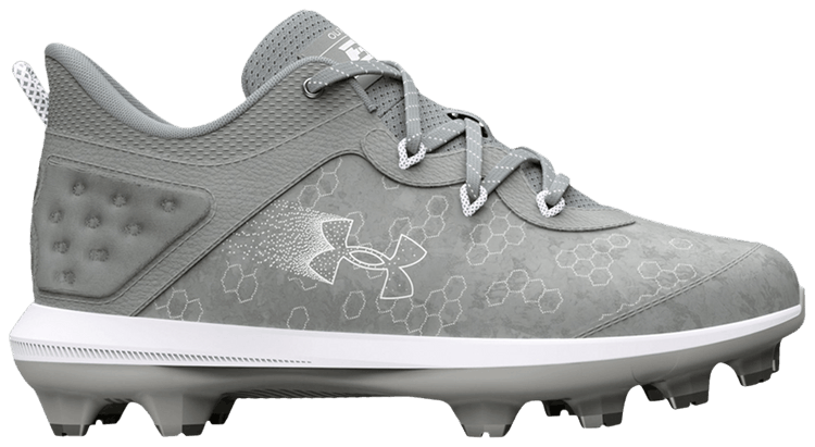 Under Armour Harper 8 TPU GS Baseball Grey White