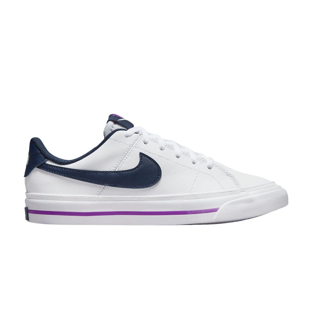 Pre-owned Nike Court Legacy Gs 'white Midnight Navy' | Kid's Size 3.5