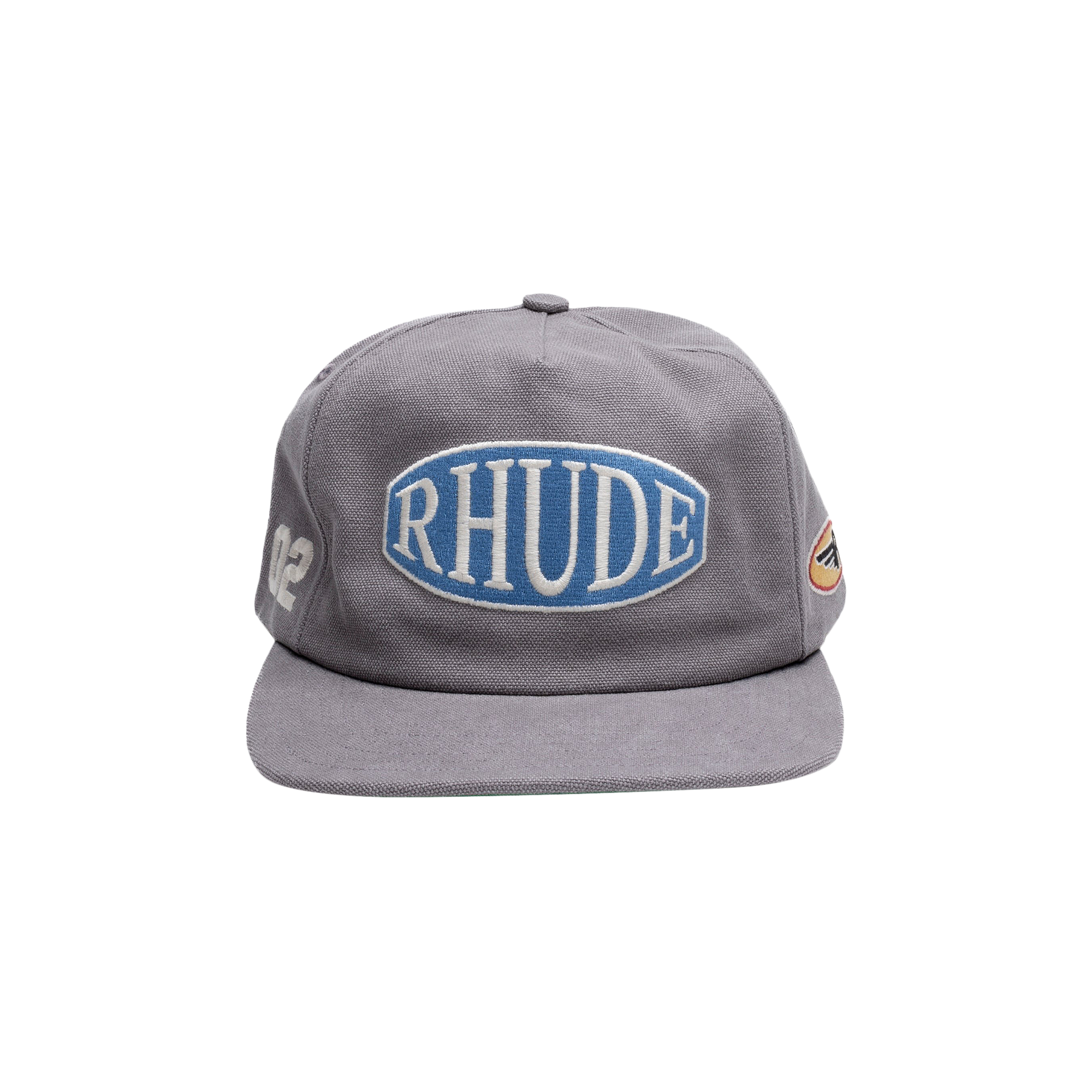 Pre-owned Rhude Rally Washed Canvas Hat 'elephant' In Grey