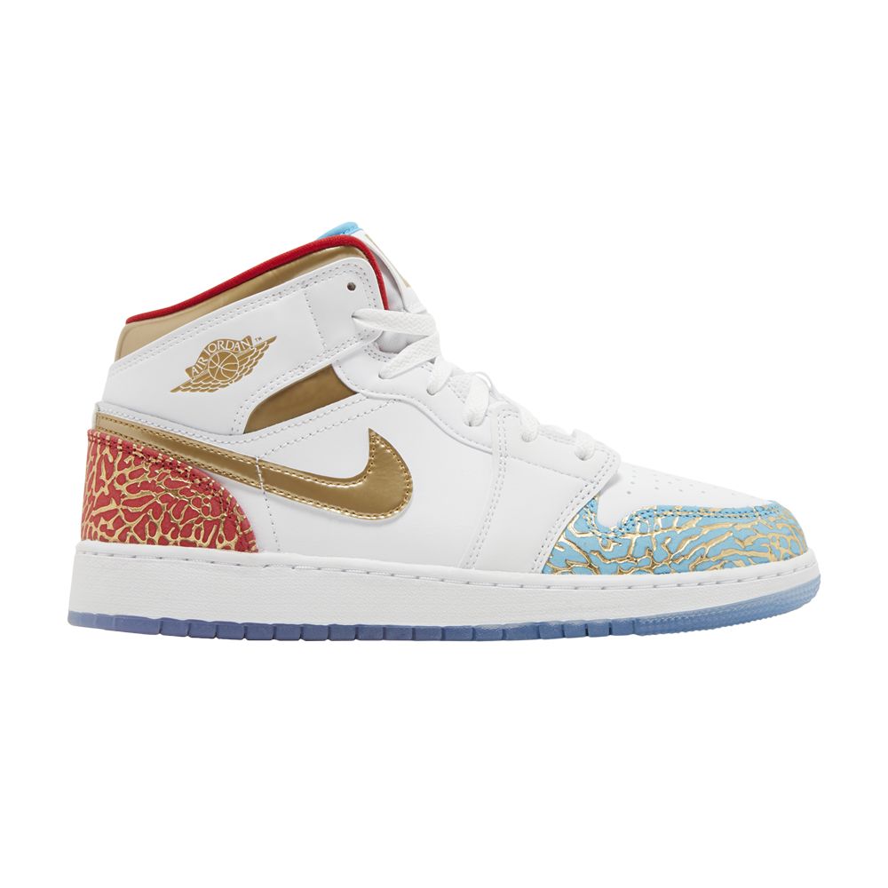 Air Jordan 1 Mid GS 'NC to Chi' | White | Kid's Size 7