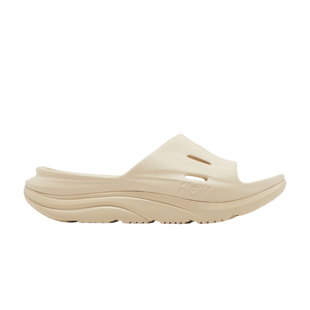 Pre-owned Hoka Ora Recovery Slide 3 'shifting Sand' In Cream