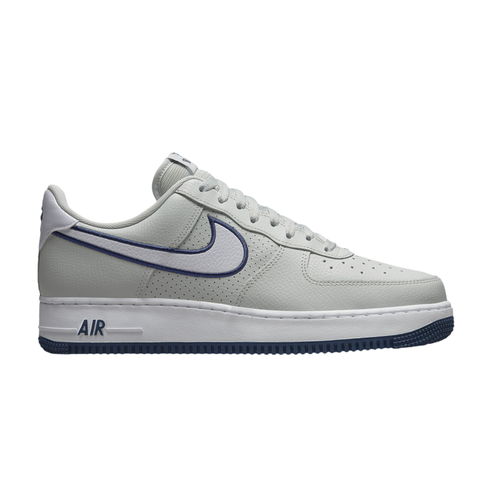 Pre-owned Nike Air Force 1 '07 'embroidered Swoosh - Photon Dust Navy' In Grey