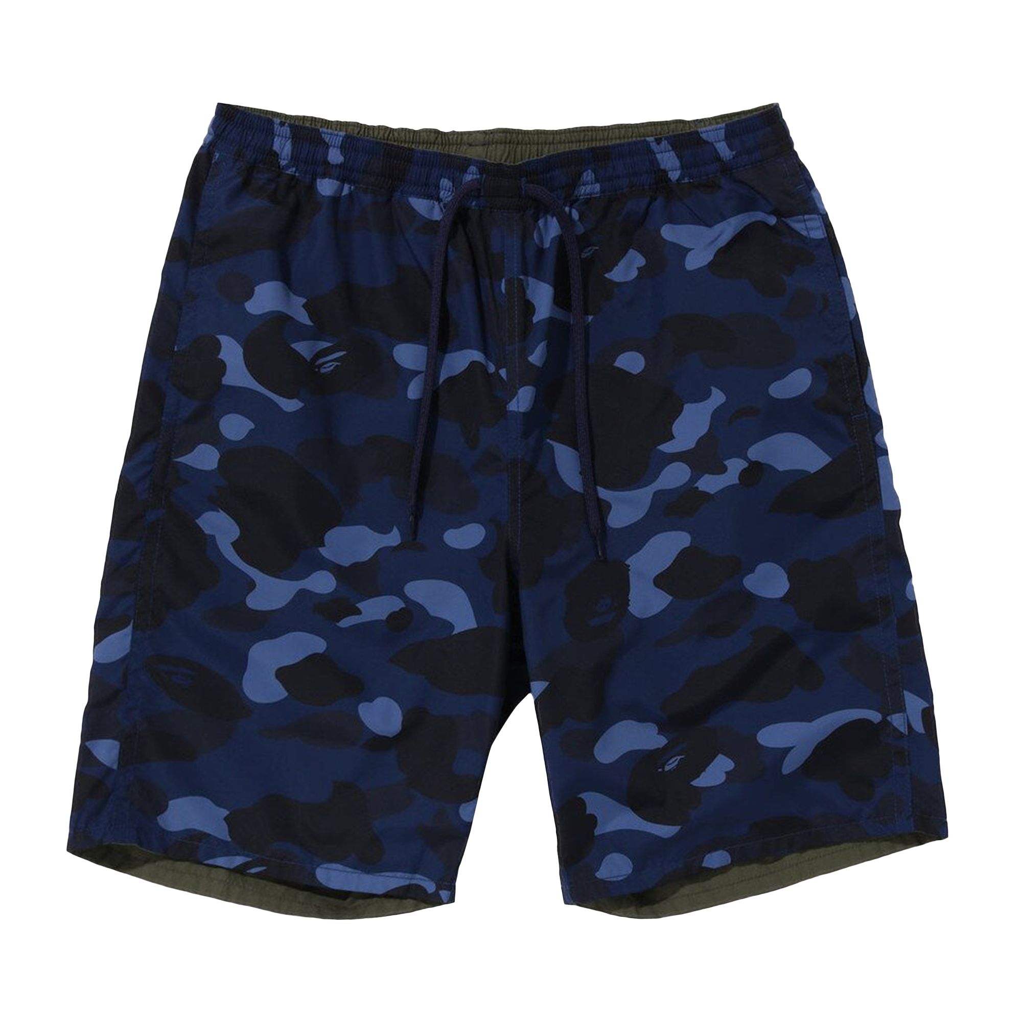 BAPE Color Camo Shark Reversible Shorts 'Navy' | Blue | Men's Size M