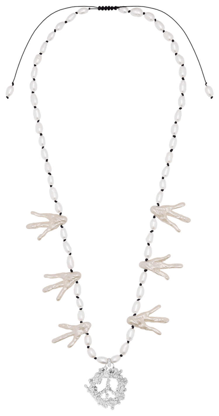 dior ネックレス　Nana Dior Cube Necklace Silver-Finish Brass, Gray Crystals and