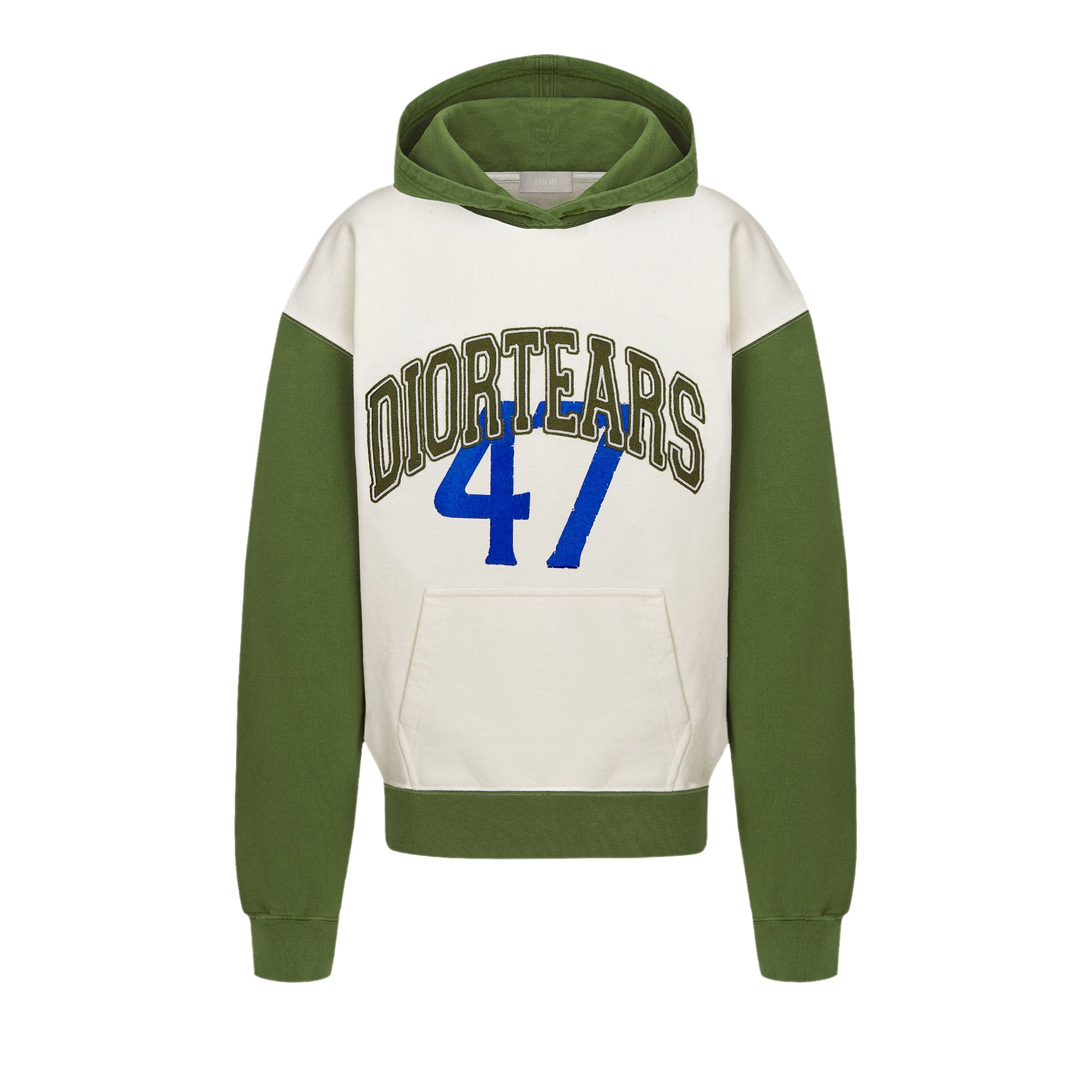 Pre-owned Dior X Denim Tears Oversized Hooded Sweatshirt 'white/green' | Multi-color | Men's Size Xl