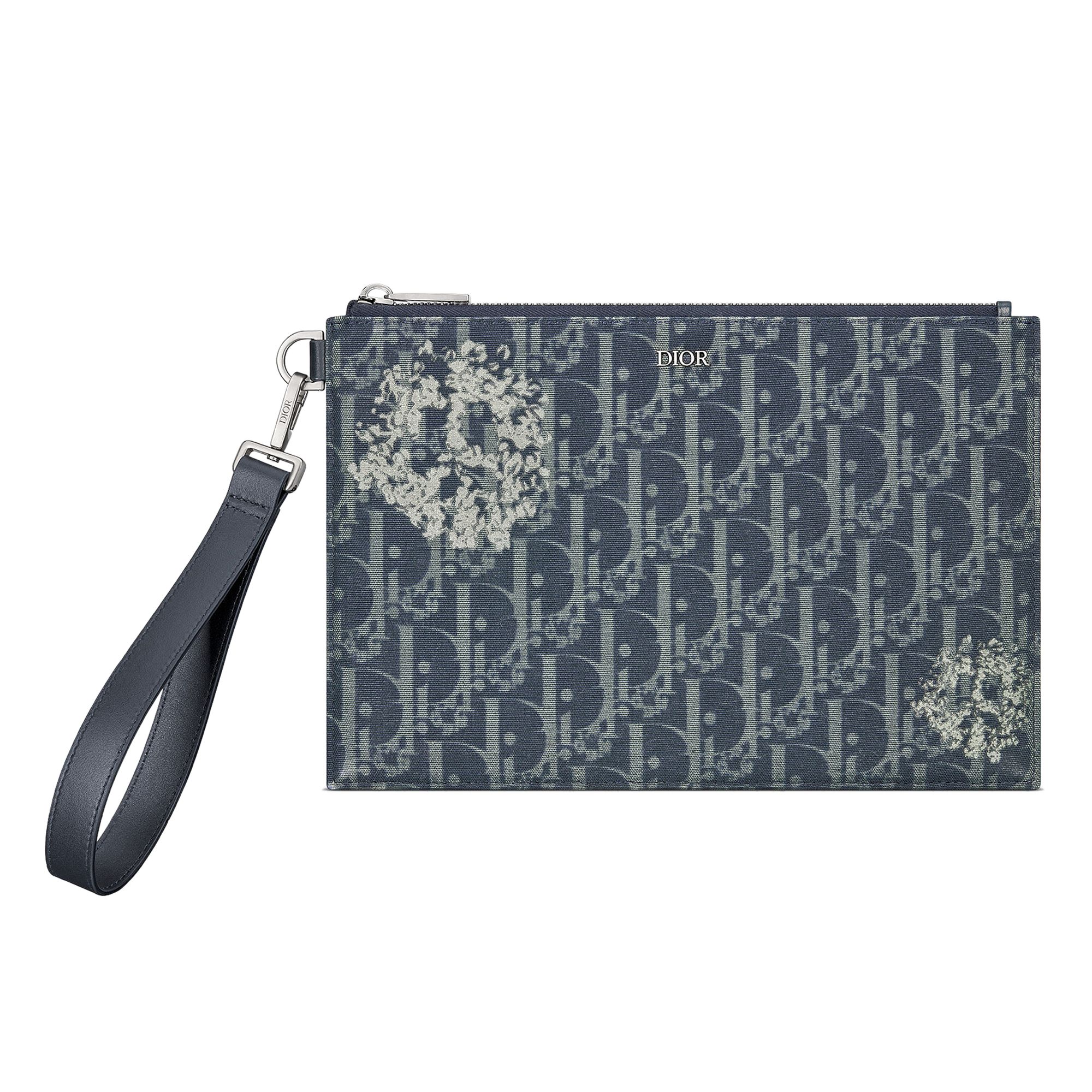 Pre-owned Dior X Denim Tears A5 Pouch 'blue'