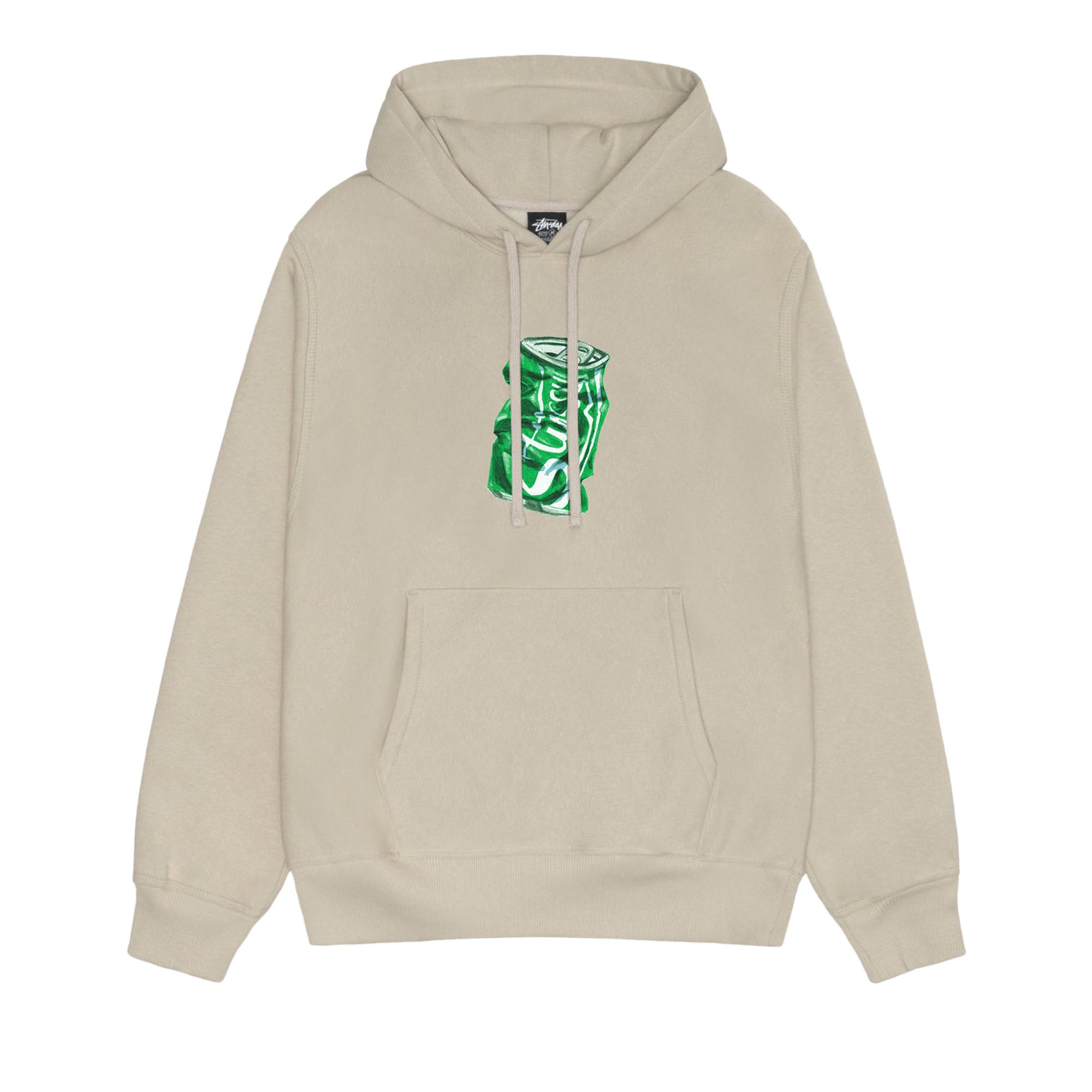 Pre-owned Stussy Soda Can Hoodie 'khaki' In Tan